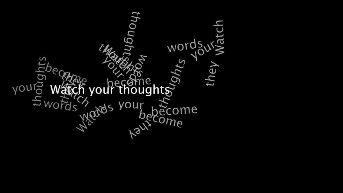 WATCH YOUR THOUGHTS